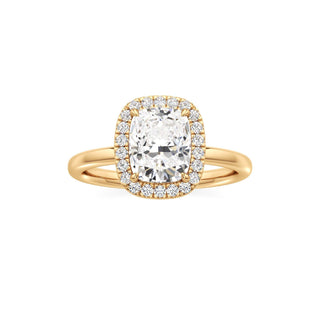 Celeste Round Halo Plain Band