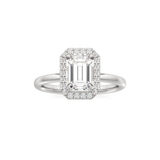 Celeste Round Halo Plain Band