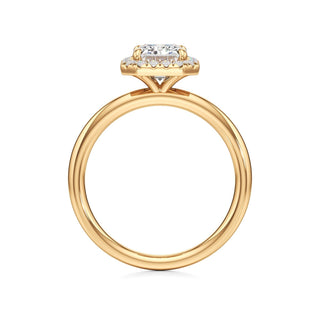 Celeste Round Halo Plain Band