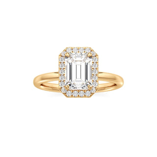 Celeste Round Halo Plain Band