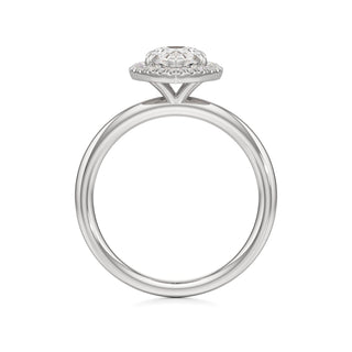 Celeste Round Halo Plain Band