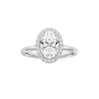 Celeste Round Halo Plain Band