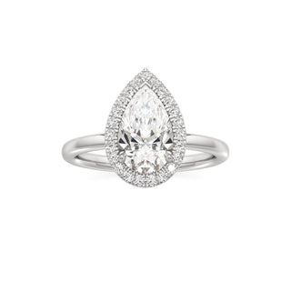Celeste Round Halo Plain Band