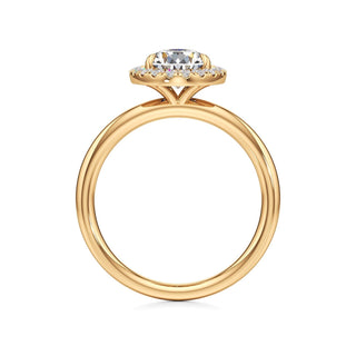 Celeste Round Halo Plain Band