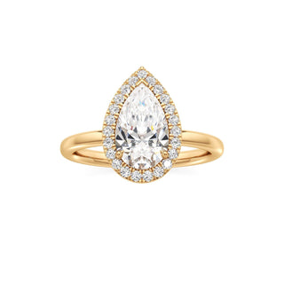 Celeste Round Halo Plain Band