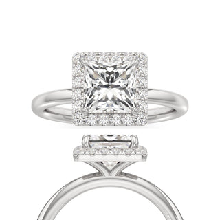 Celeste Princess Halo Plain Band