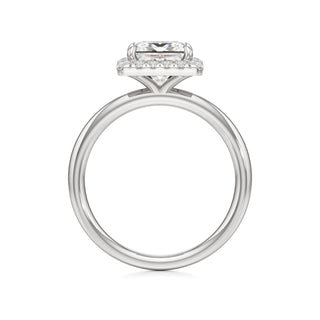 Celeste Round Halo Plain Band