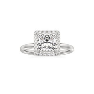 Celeste Round Halo Plain Band