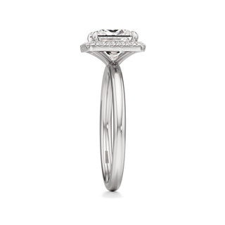Celeste Round Halo Plain Band