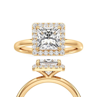 Celeste Princess Halo Plain Band
