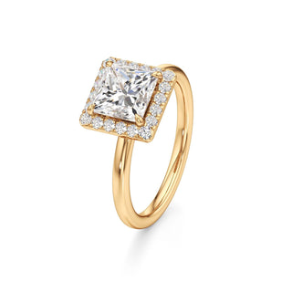 Celeste Round Halo Plain Band