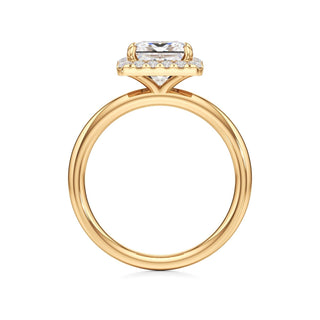 Celeste Round Halo Plain Band