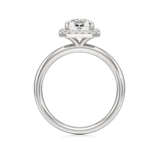 Celeste Round Halo Plain Band