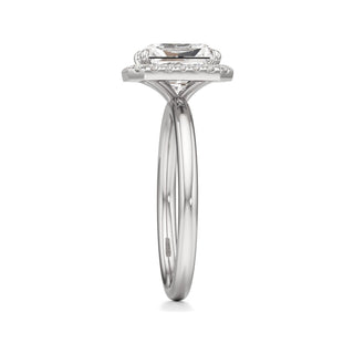 Celeste Round Halo Plain Band