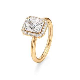 Celeste Round Halo Plain Band