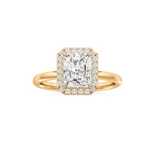 Celeste Round Halo Plain Band