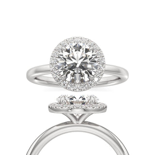 Celeste Round Halo Plain Band
