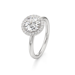 Celeste Round Halo Plain Band