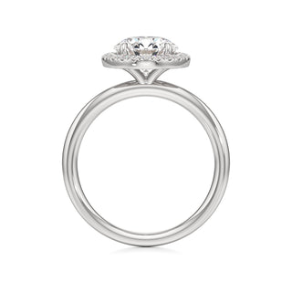 Celeste Round Halo Plain Band