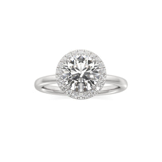 Celeste Round Halo Plain Band
