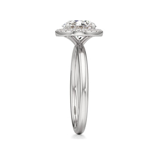 Celeste Round Halo Plain Band