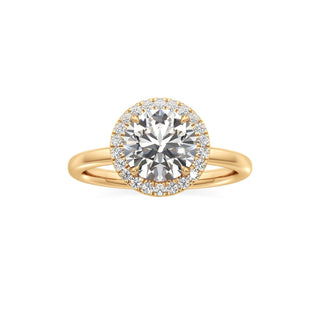 Celeste Round Halo Plain Band