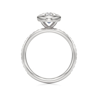 Classic Channel Set Bezel Radiant Engagement Ring