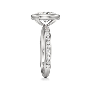 Classic Channel Set Bezel Radiant Engagement Ring
