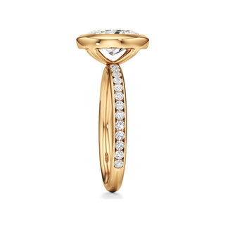 Classic Channel Set Bezel Radiant Engagement Ring