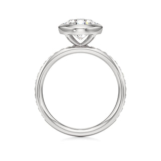 Classic Channel Set Bezel Radiant Engagement Ring