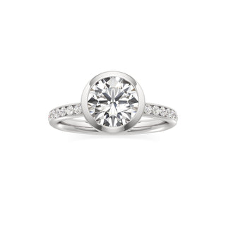 Classic Channel Set Bezel Radiant Engagement Ring