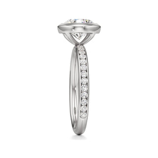 Classic Channel Set Bezel Radiant Engagement Ring