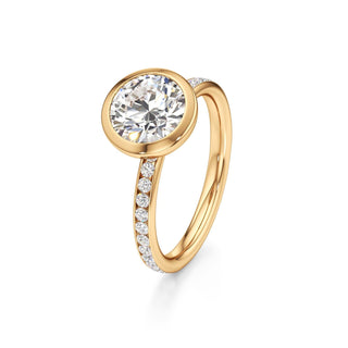 Classic Channel Set Bezel Radiant Engagement Ring