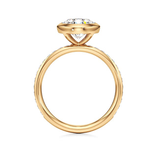 Classic Channel Set Bezel Radiant Engagement Ring