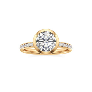 Classic Channel Set Bezel Radiant Engagement Ring