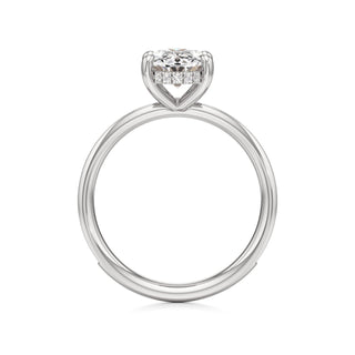 Classic Channel Set Hidden Halo Round Engagement Ring