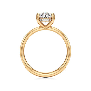 Classic Channel Set Hidden Halo Round Engagement Ring