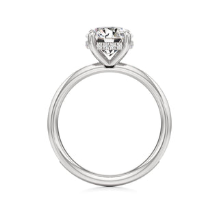 Classic Channel Set Hidden Halo Round Engagement Ring