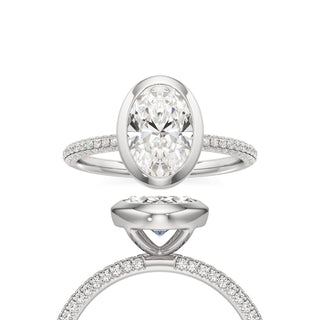 Classic Pavé Set Bezel Round Engagement Ring