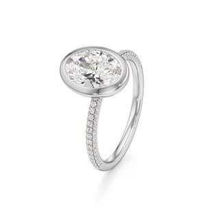 Classic Pavé Set Bezel Round Engagement Ring
