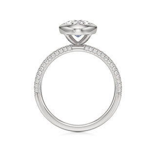 Classic Pavé Set Bezel Round Engagement Ring