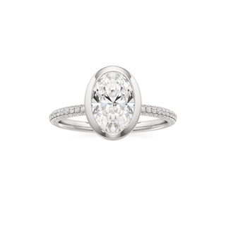 Classic Pavé Set Bezel Round Engagement Ring