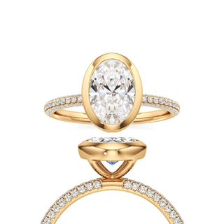 Classic Pavé Set Bezel Round Engagement Ring