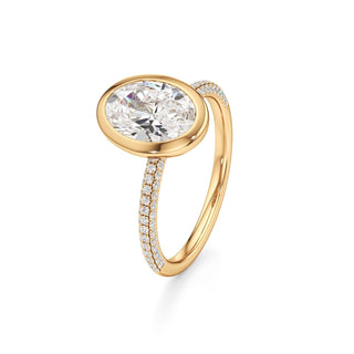 Classic Pavé Set Bezel Round Engagement Ring