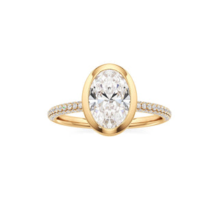 Classic Pavé Set Bezel Round Engagement Ring