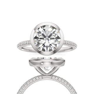 Classic Pavé Set Bezel Round Engagement Ring