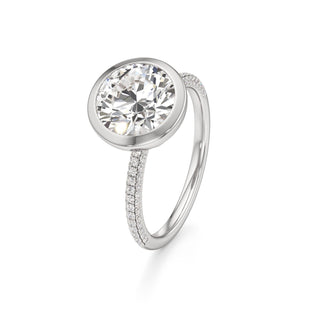 Classic Pavé Set Bezel Round Engagement Ring