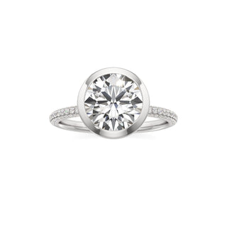 Classic Pavé Set Bezel Round Engagement Ring