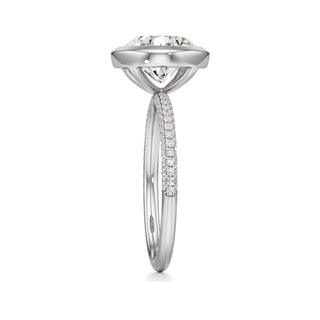 Classic Pavé Set Bezel Round Engagement Ring