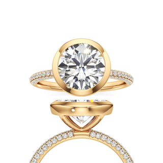 Classic Pavé Set Bezel Round Engagement Ring